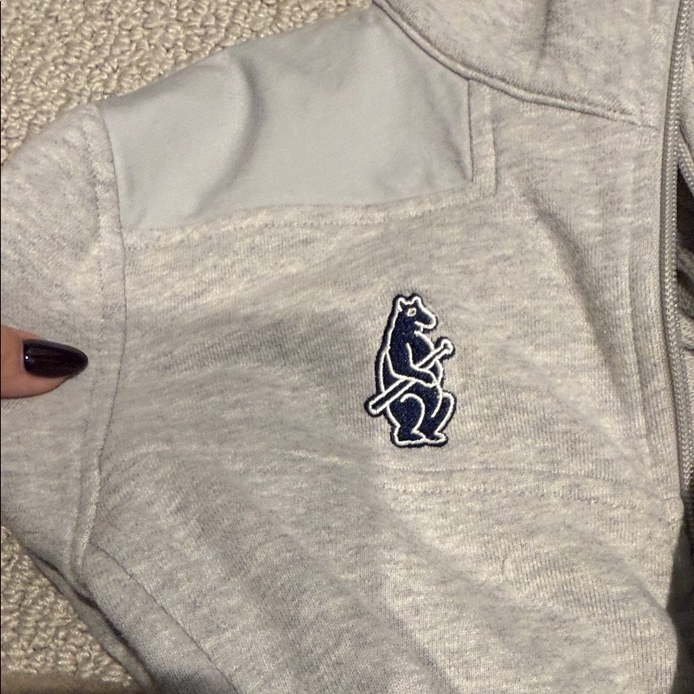 Chicago Cubs Vineyard Vines Light Gray Zip-Up Sweater - Picture 3 of 4
